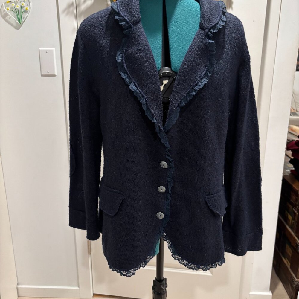 Elegant blue navy cardigan
